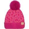 image:imageFunky Junque Matching 2 Pack Sequin Beanie wFaux Fur Pom  AdultToddler  Hot Pink